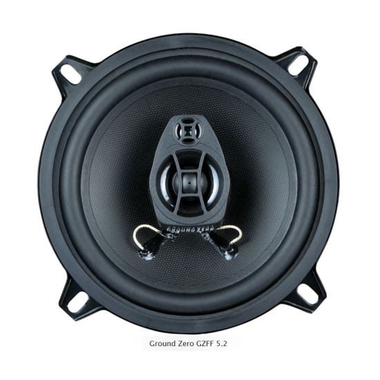 Ground Zero GZFF 5.2 2-drożne głośniki współosiowe o średnicy woofera 130 mm. Moc woofera 70 W RMS / 110 W